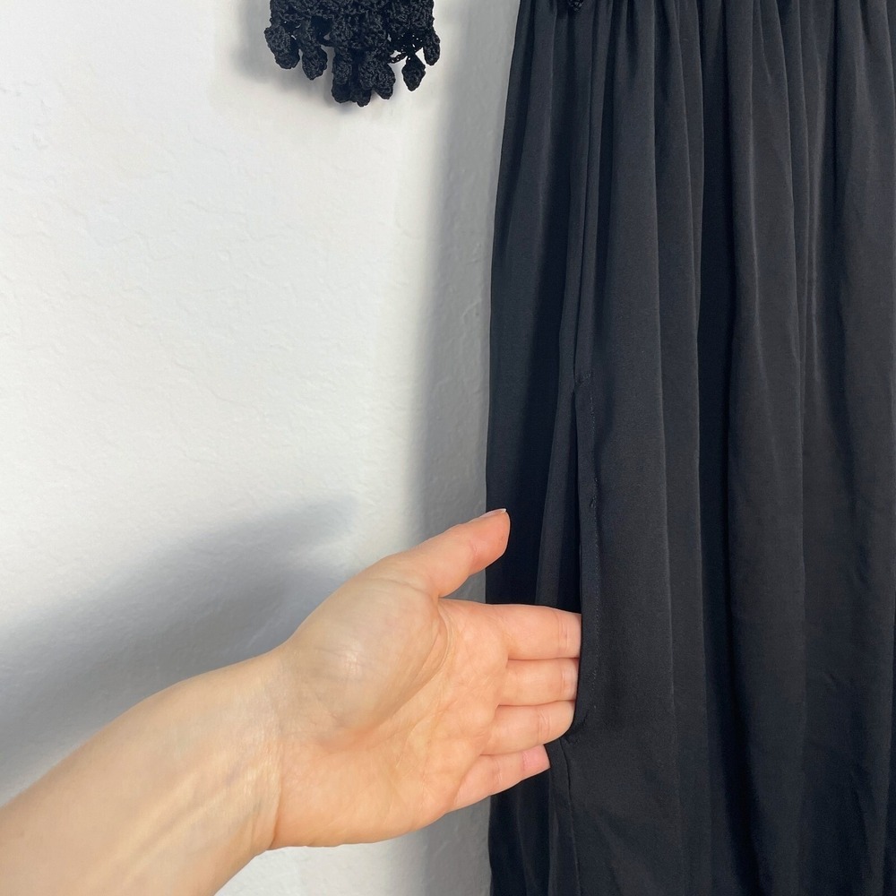 Vintage Diane Von Furstenberg Crochet Knit‎ Viscose Silk Dress Black Size Medium - Picture 3 of 11